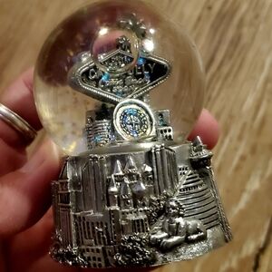 Mini Las Vegas Silver Snow Globe